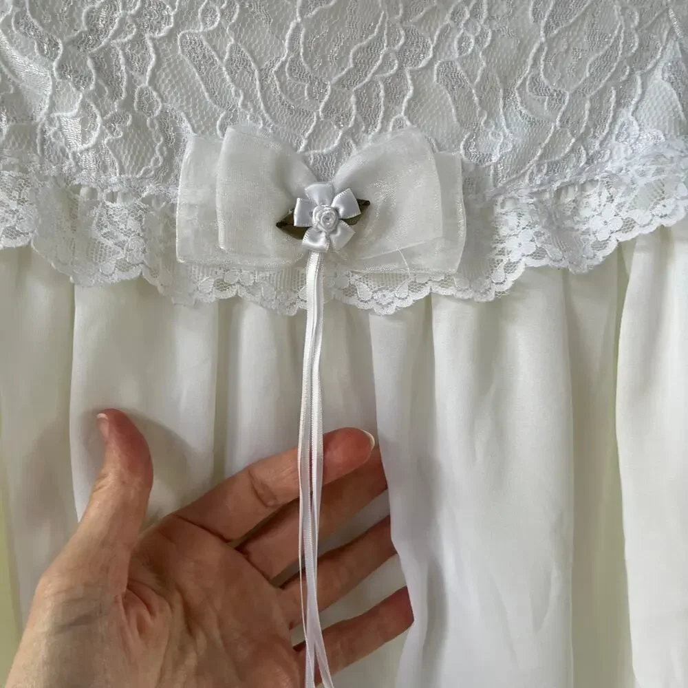 Jessica McClintock Vintage Girl's White Formal Dress Size 6